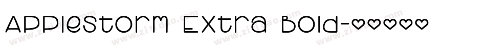 AppleStorm Extra Bold字体转换